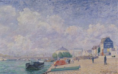 The Seine at Bercy, 1885 by Albert Dubois Pillet